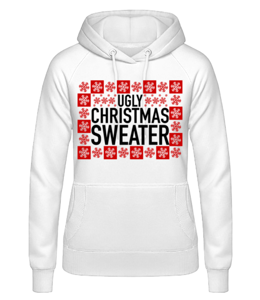 Ugly Christmas Sweater - Sweat à capuche Femme - Blanc - Devant